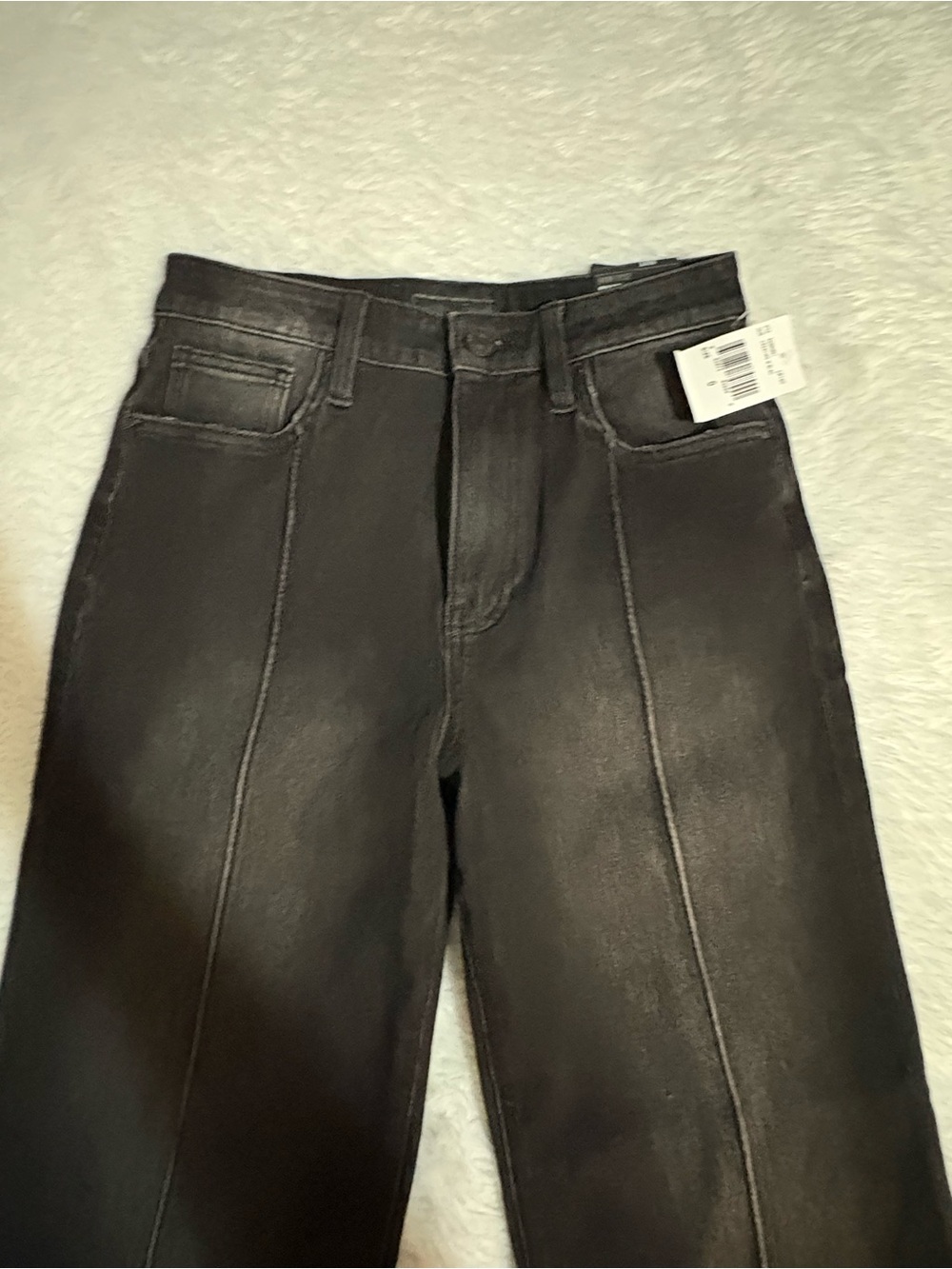 KUT from the Kloth Charlotte Black Seamed High Waist Flare Leg Size 0 - Picture 6 of 15